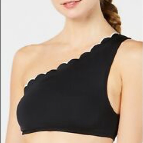 - KATE SPADE NY Contrast Scalloped  Bikini NWT S Blk - Picture 6 of 12